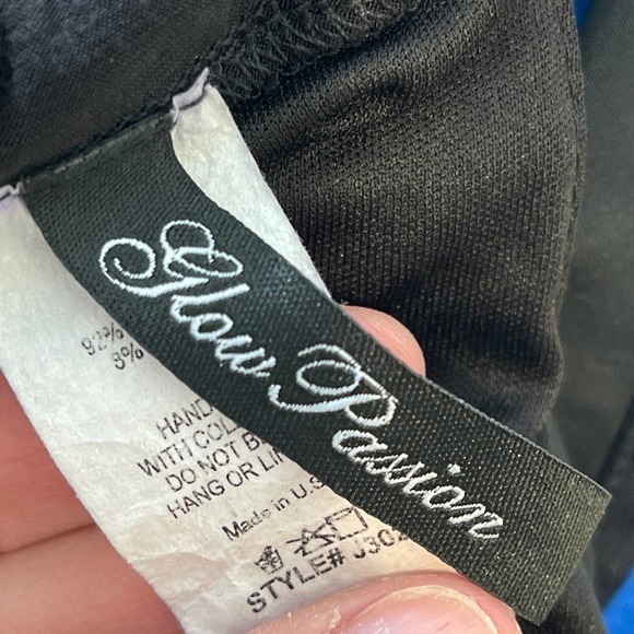 Glow Passion Black‎ Halter Style Spaghetti Strap Blouson Jumpsuit Large - Picture 5 of 7